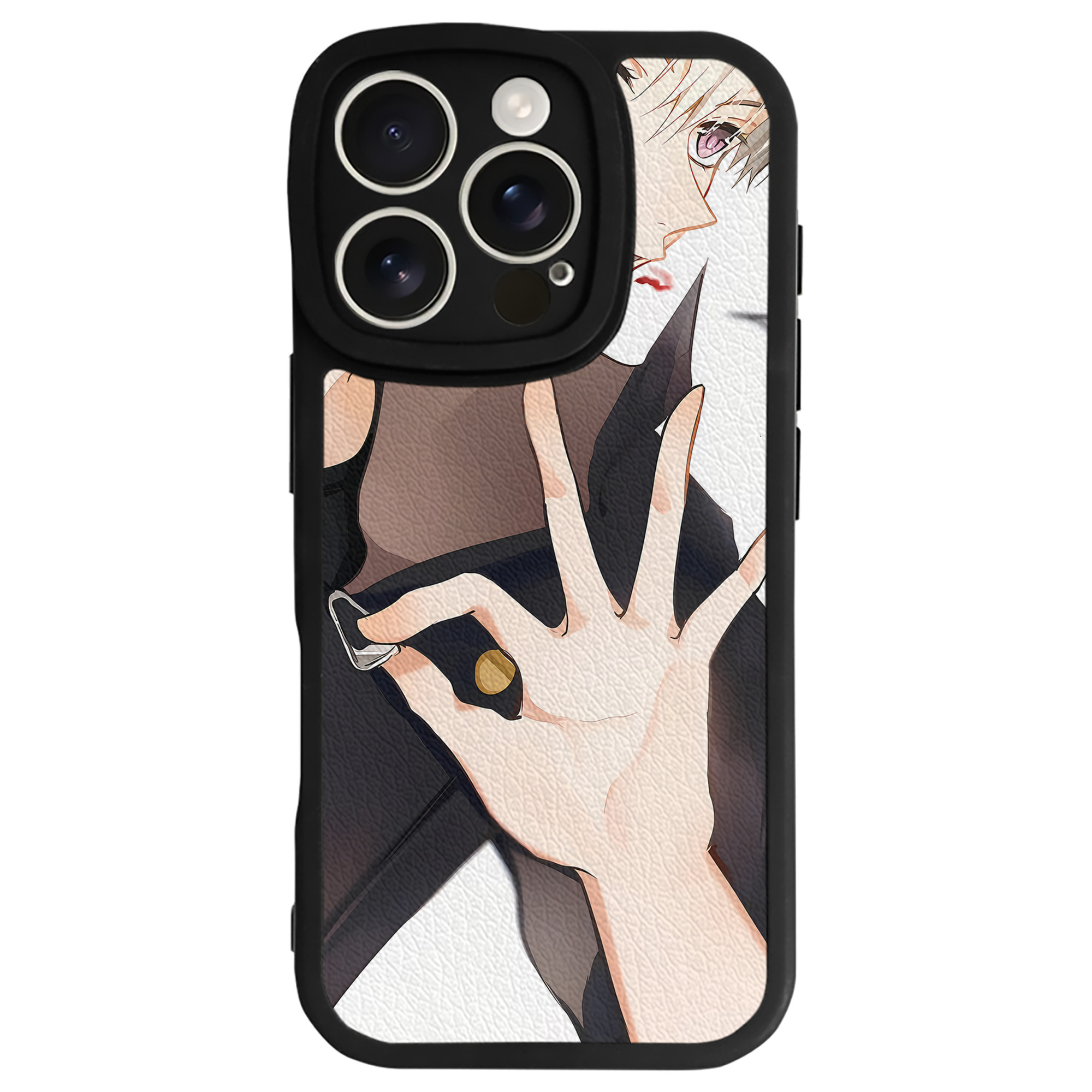 （画像用） 呪術廻戦 Jujutsu Kaisen 【iPhone 16シリーズ対応】シリコンスマホケース（レザー調） 材質：シリコン